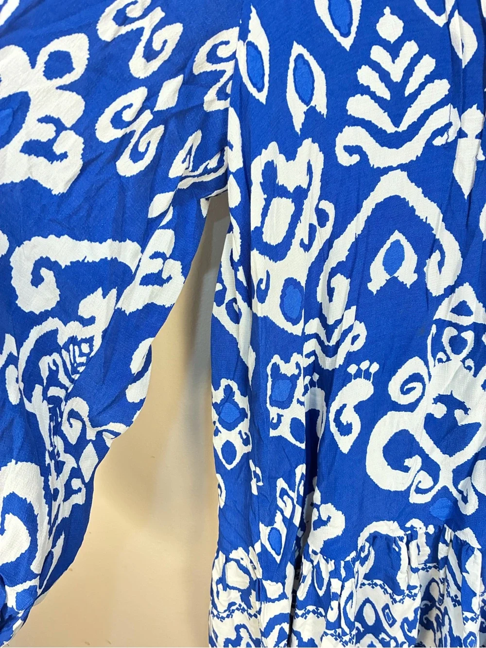 Zara Button Front Tiered Printed Tunic Dress - Picture 2 of 10